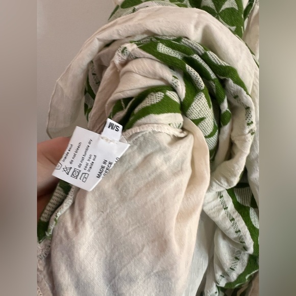 Pearl & Caviar Green and Cream Tiered Dress, size S/M - Picture 5 of 6